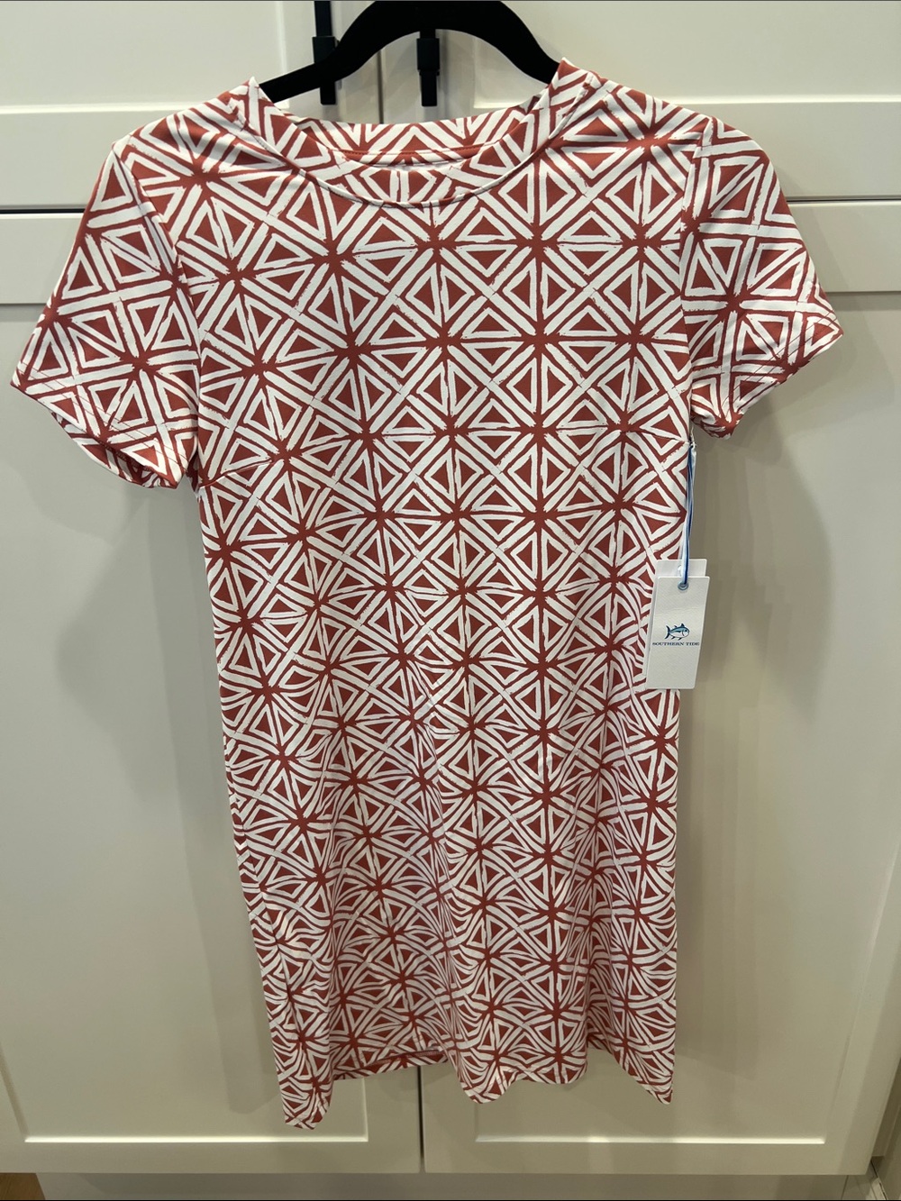 Southern Tide Geo Triangle Short-Sleeve Dress